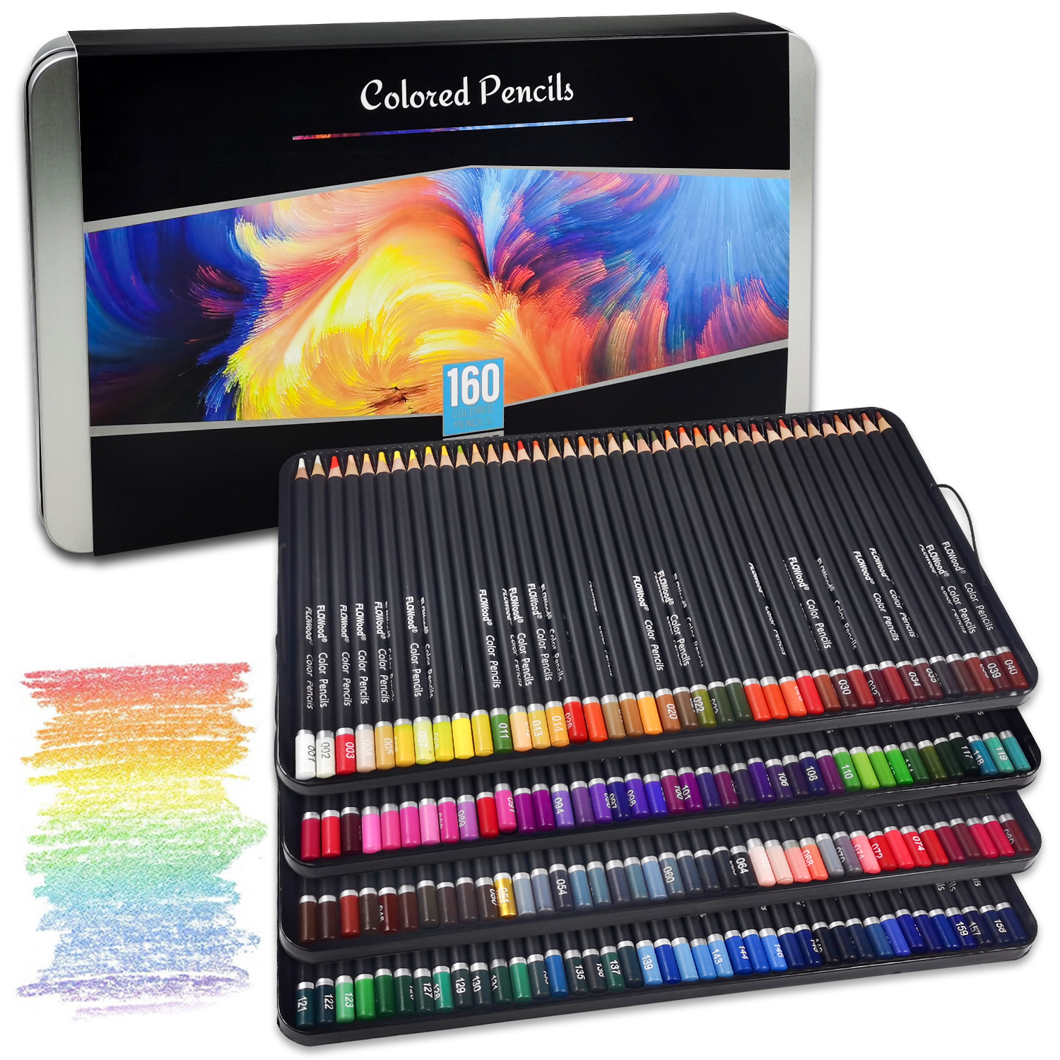 Art Craft Blend - 160 Artist Colored Pencils Set, Soft