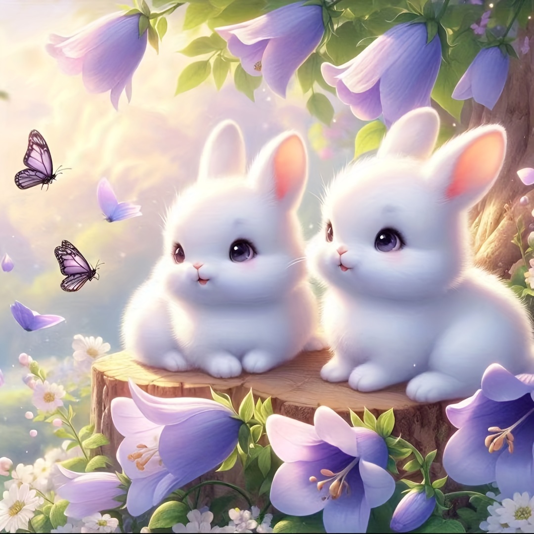 Art Craft Rabbit - Three-Dimensional Cartoon Rabbit Diamond Painting Kit