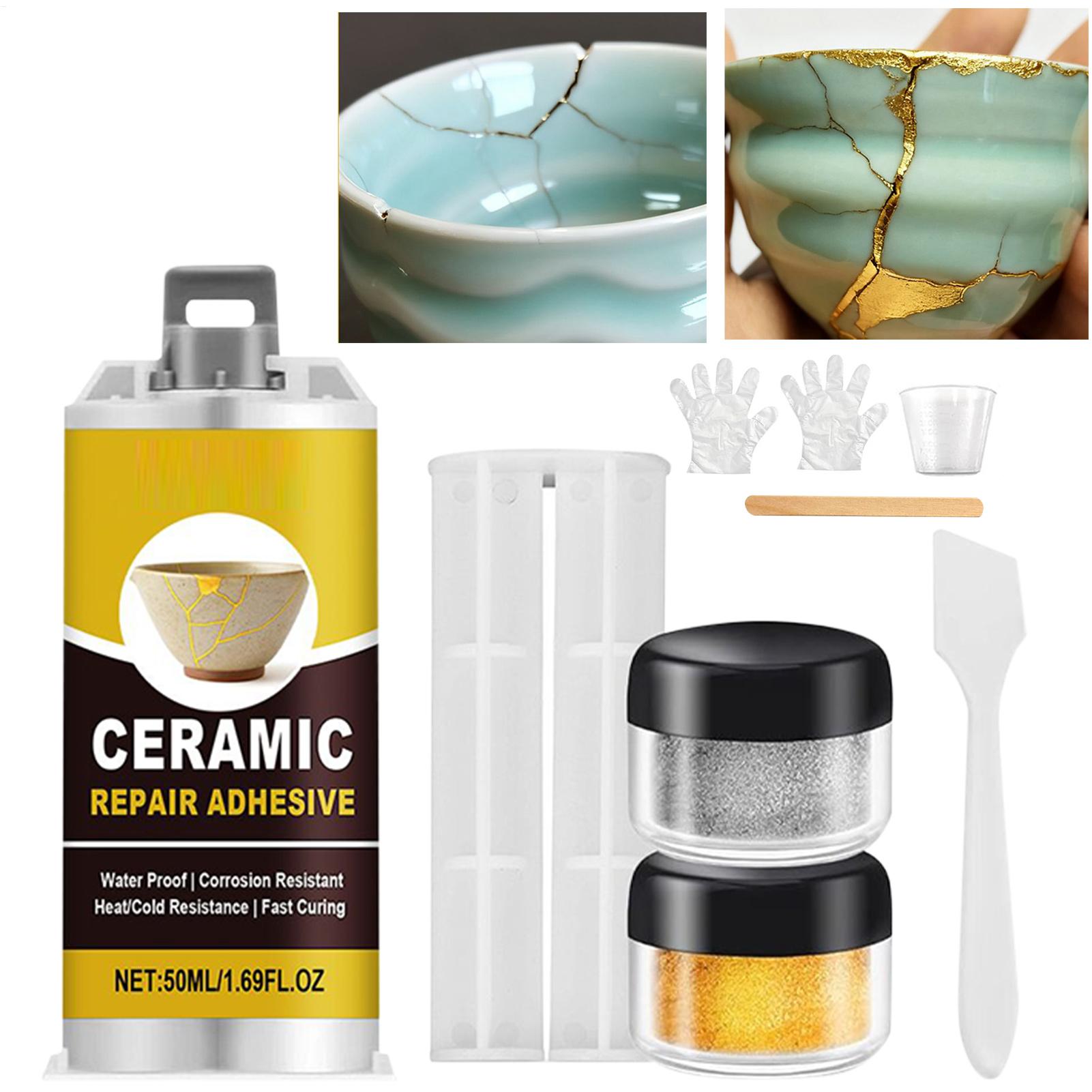 Art Craft Glue - Porcelaine Repair Kit Gold Ceramic Glue