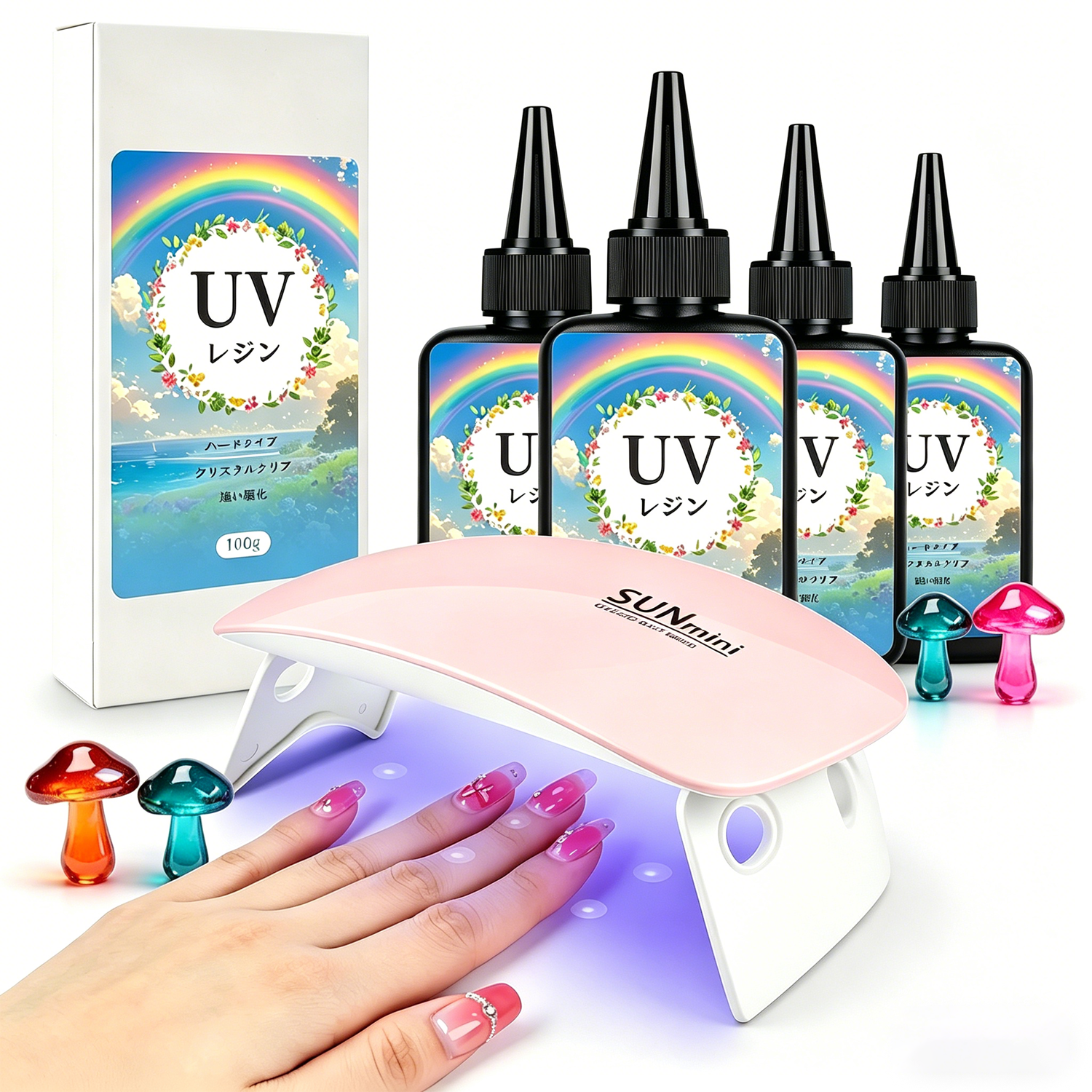 Art Craft Glue - UV Resin,Crystal Clear,Hard UV Curing epoxy
