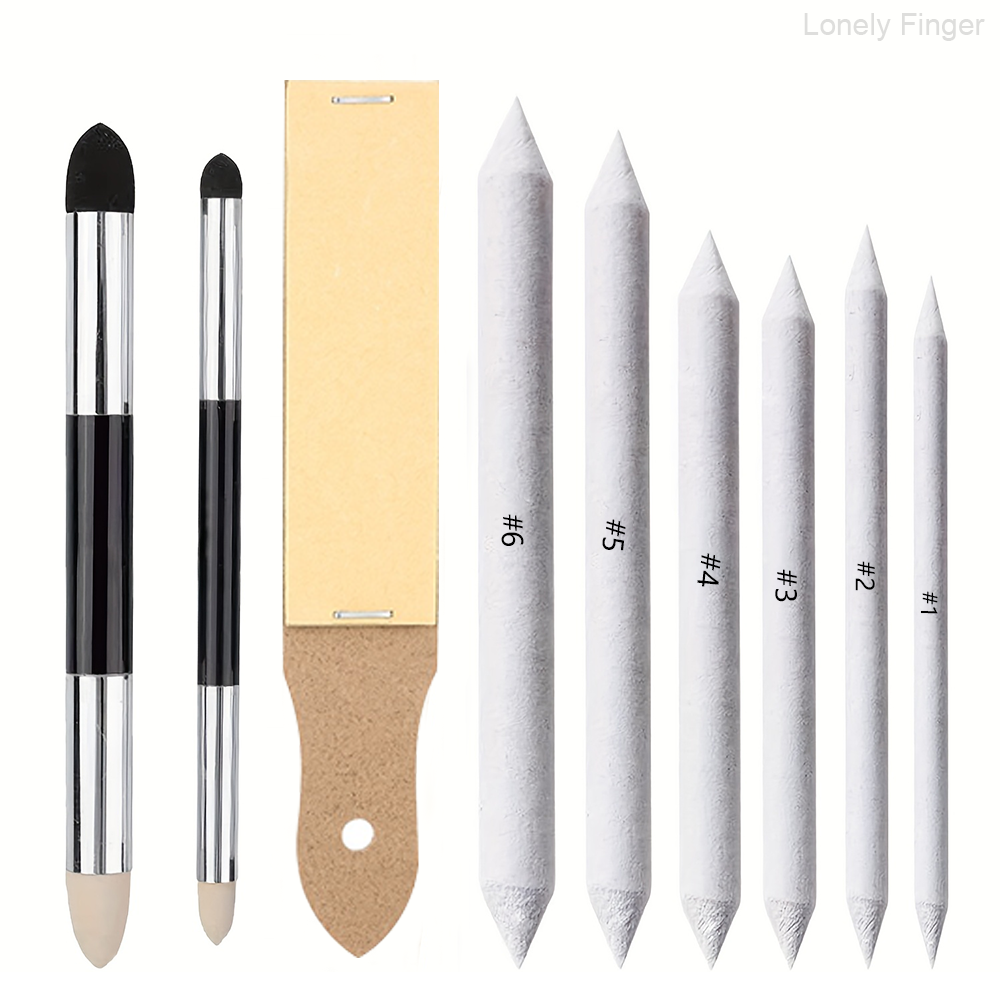 Art Craft Blend - 9pcs Blending Stumps, Blending Sponge Pens