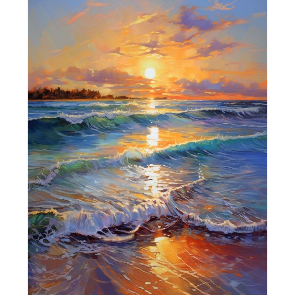 Art Craft Ideas With Paper - RUOPOTY Waves Diamond Painting Kits Handmade