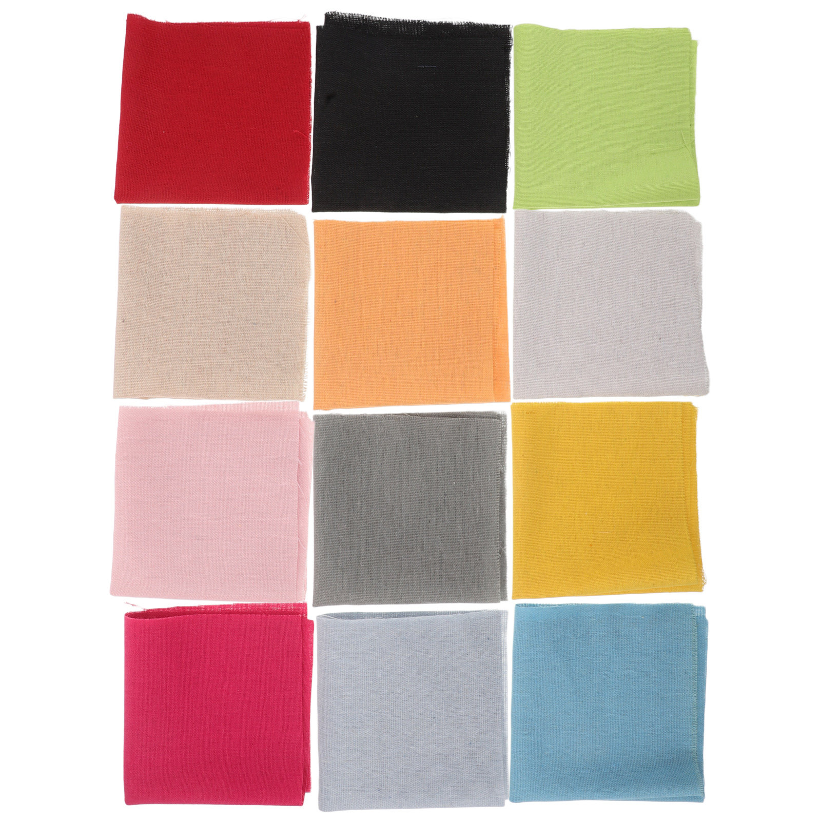 Art Craft Blend - 12Sheet Colorful Embroidery Fabric Linen Blend