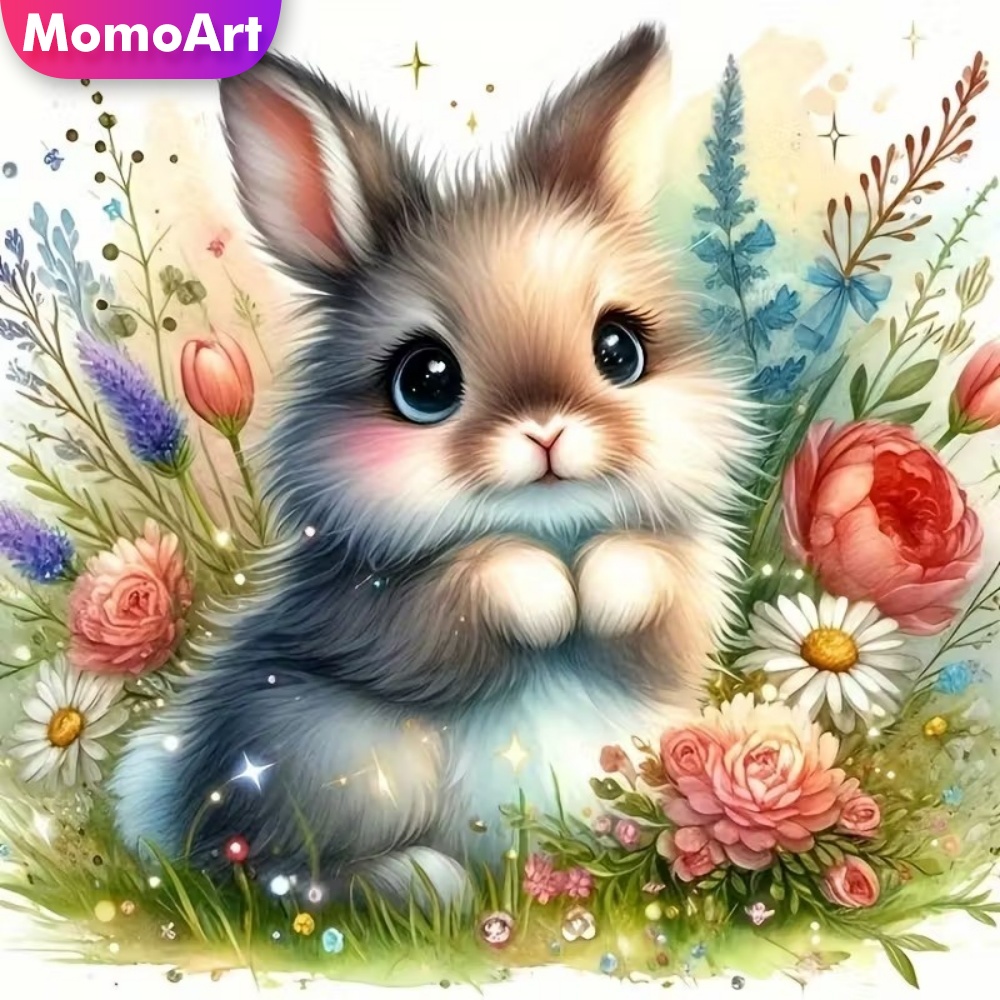 Art Craft Rabbit - Momoart Diamond Painting Rabbit Animal DIY
