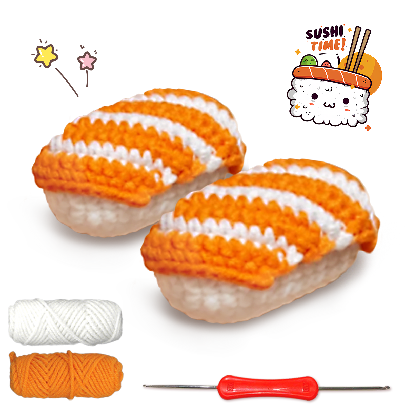 Art Craft Project - YAMAXIN 2PC Sushi-Themed Crochet Kit for