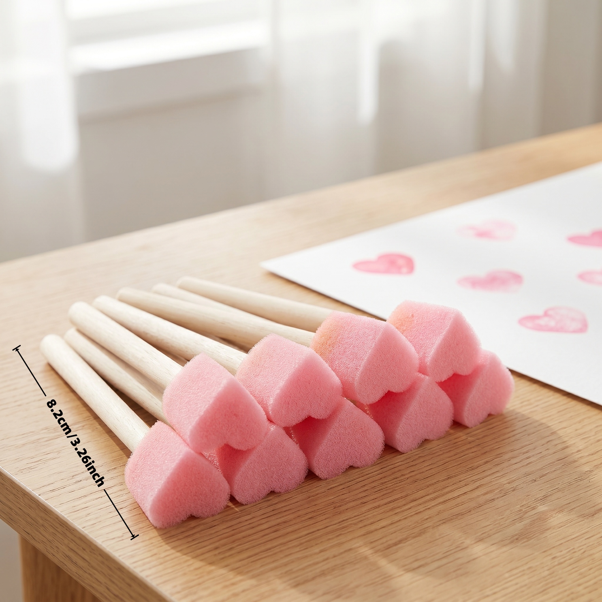 Art Craft Love - Heart Shape Sponge Painting Brushes, Love