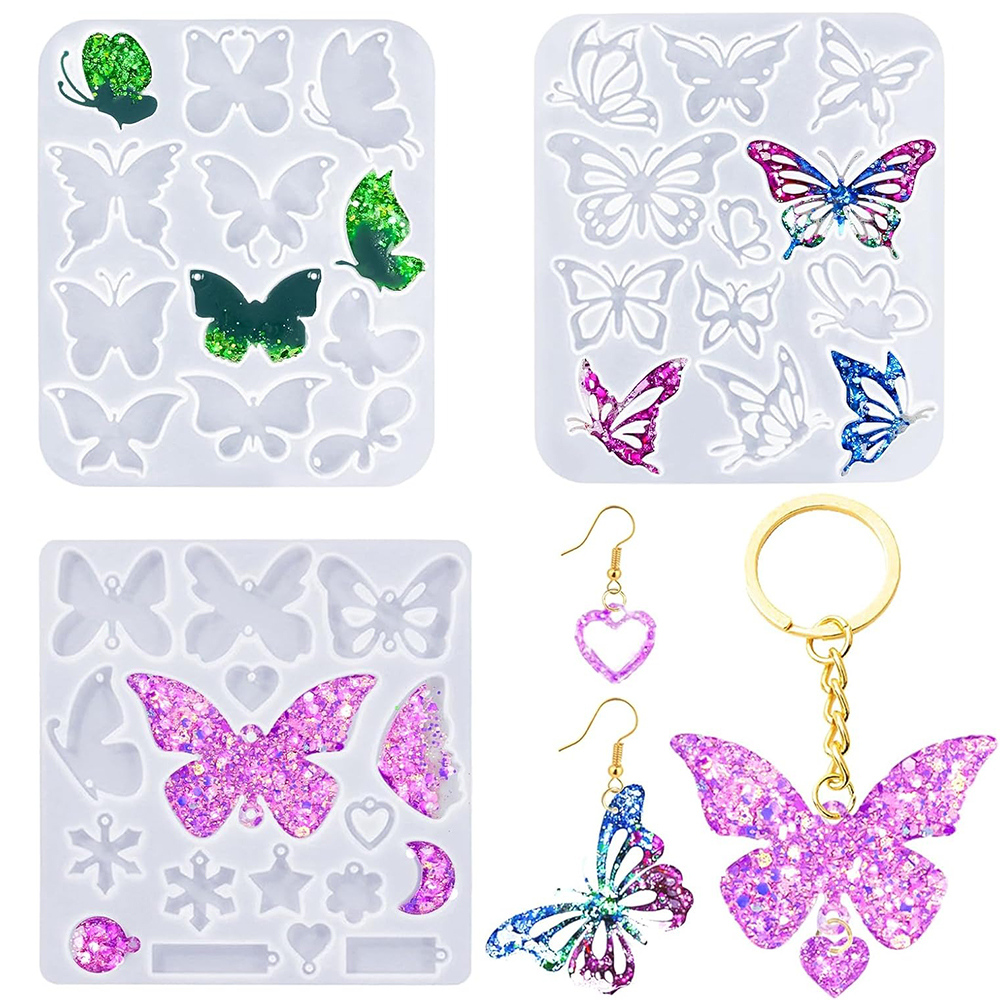 Art Craft Glue - Resin Earring Molds Butterfly Jewelry Resin