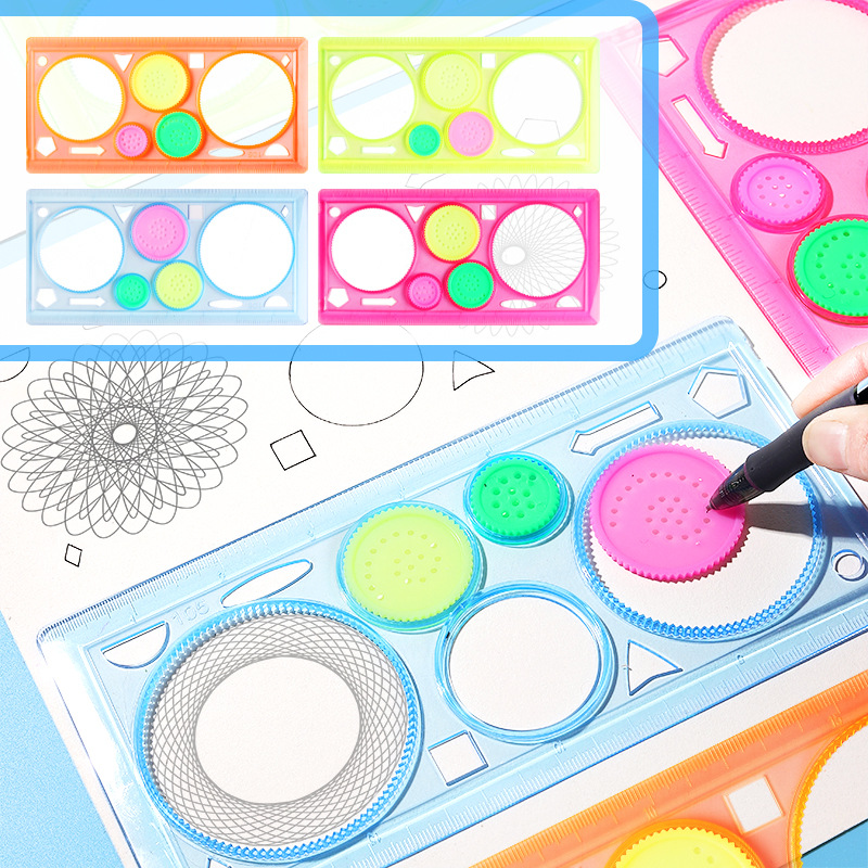 Art Craft Template - Geometry Spirograph Drawing Rulers Stencils Set