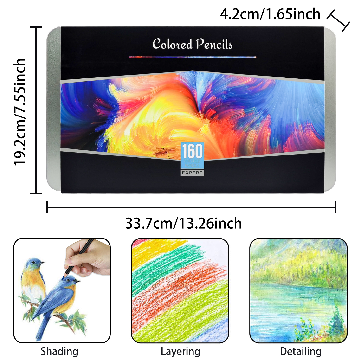 160 Artist Colored Pencils Set - Art Craft Blend บทวิจารณ์และราคา