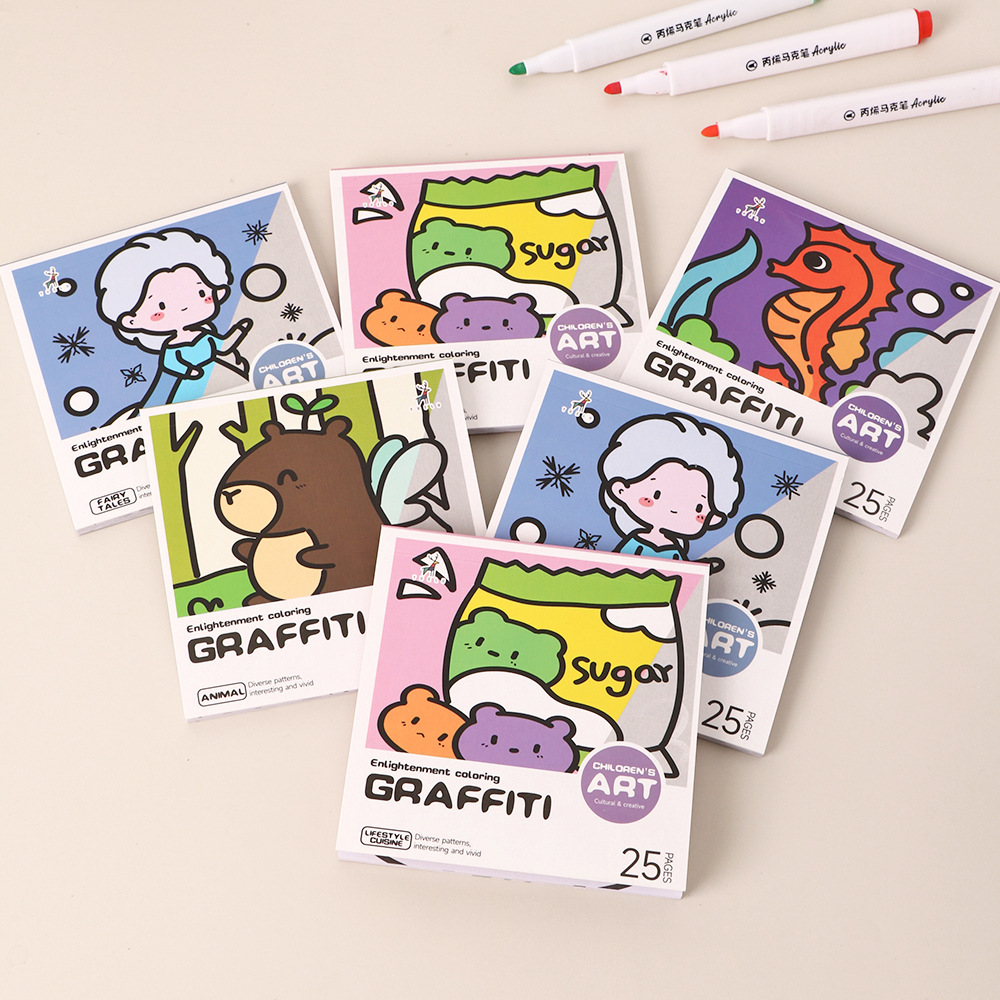 Cartoon Handy Coloring Book 25 - Art Craft Notebook บทวิจารณ์และราคา