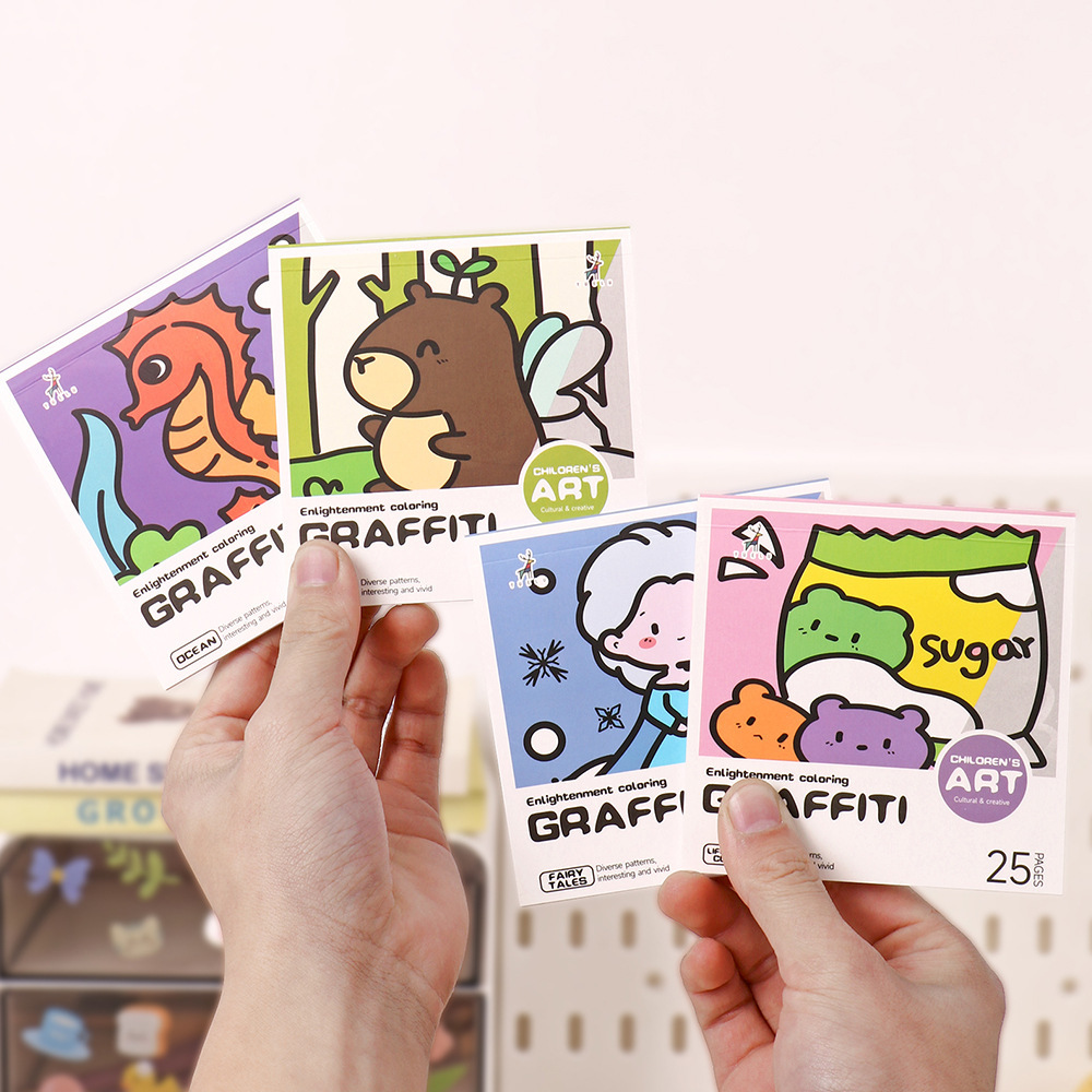 Cartoon Handy Coloring Book 25 - Art Craft Notebook บทวิจารณ์และราคา