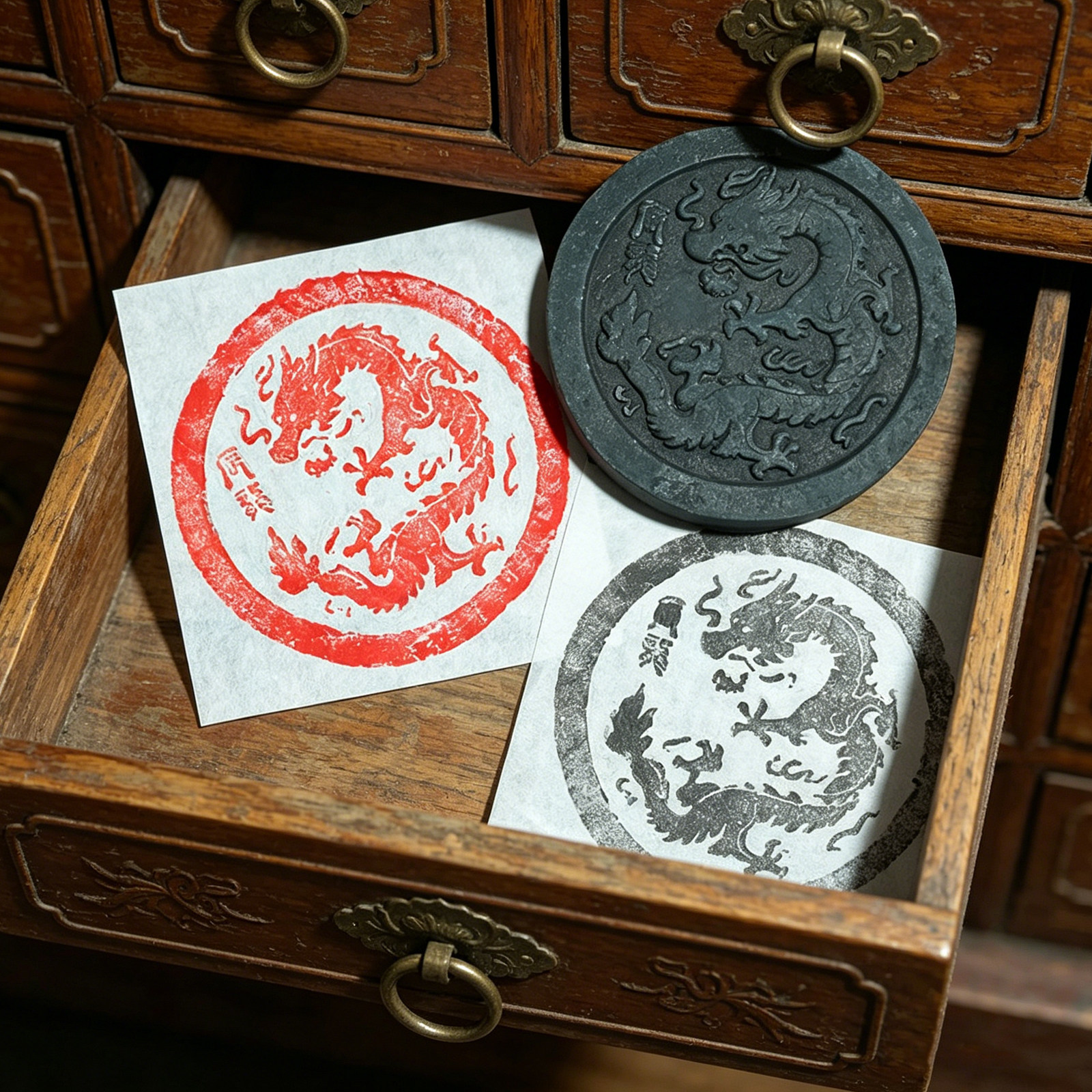 2Pcs Chinese Han Brick Rubbing - Art Craft Template บทวิจารณ์และราคา