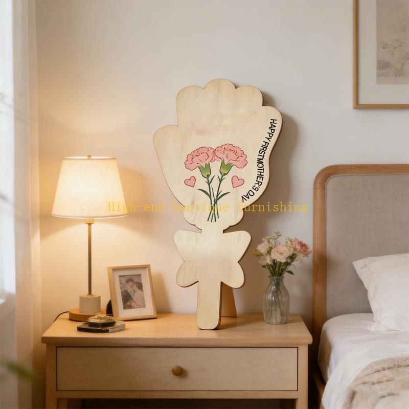L9NB Wooden Hand Painted Flowe - Art And Craft For Mother'S Day บทวิจารณ์และราคา