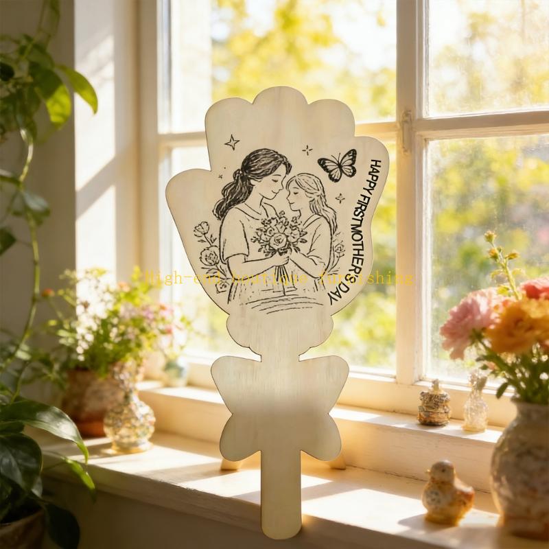 L9NB Wooden Hand Painted Flowe - Art And Craft For Mother'S Day บทวิจารณ์และราคา