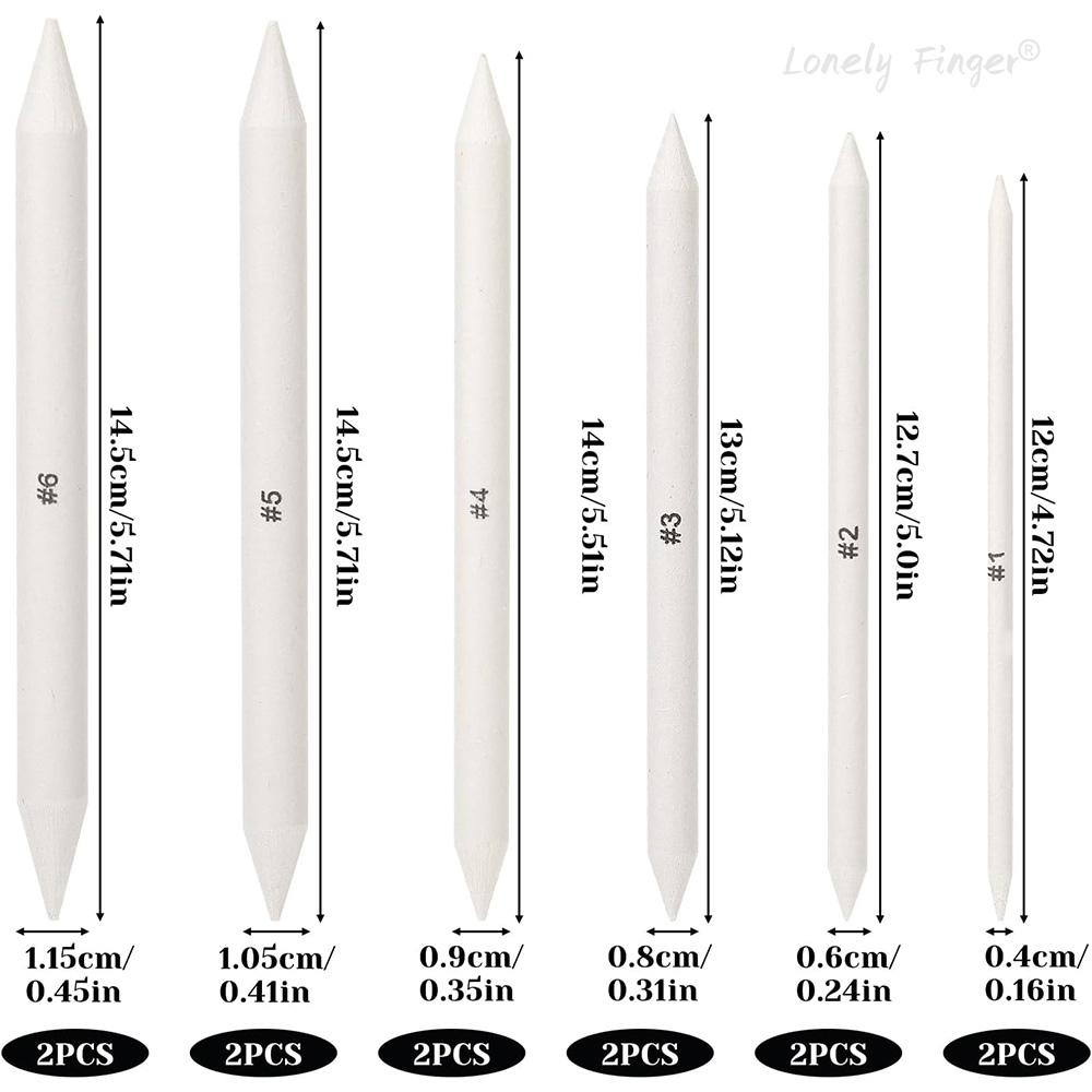 6/12 Pcs Blending Stumps, Pape - Art Craft Blend บทวิจารณ์และราคา