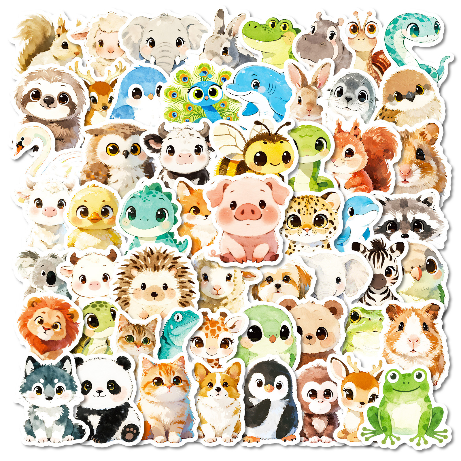 56Pcs Cute Animal Cartoon Graf - Art Craft Notebook บทวิจารณ์และราคา