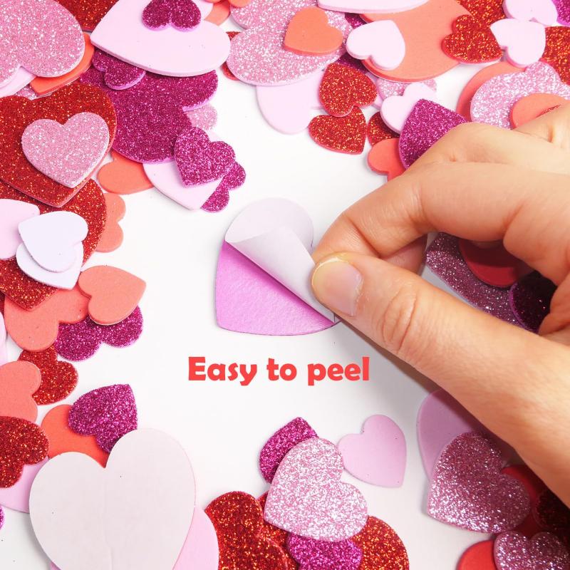 50pcs Love Heart Self Adhesive - Art Craft Love บทวิจารณ์และราคา