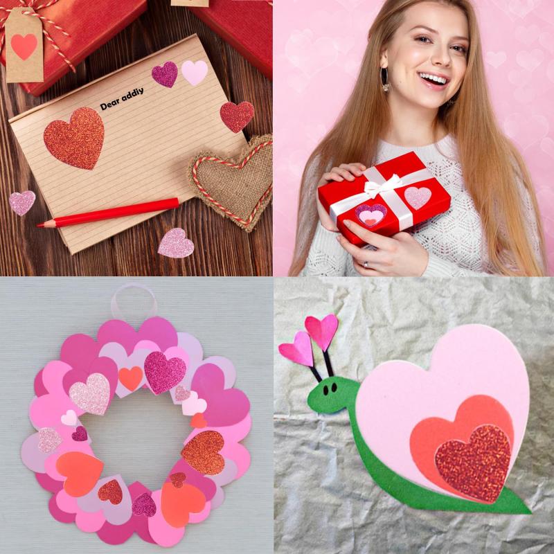 50pcs Love Heart Self Adhesive - Art Craft Love บทวิจารณ์และราคา