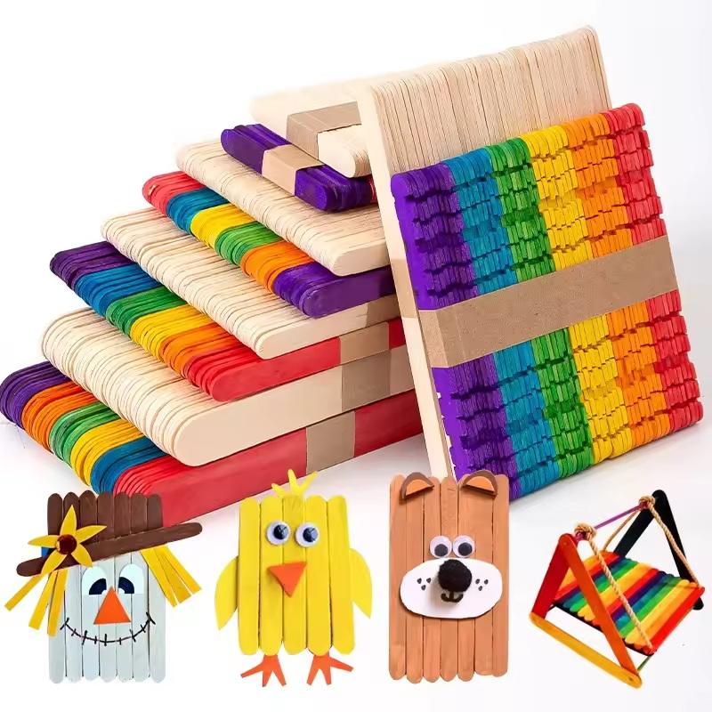 Bulk Colorful Wooden Ice Cream - Art Craft Project บทวิจารณ์และราคา
