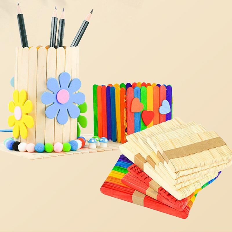 Bulk Colorful Wooden Ice Cream - Art Craft Project บทวิจารณ์และราคา