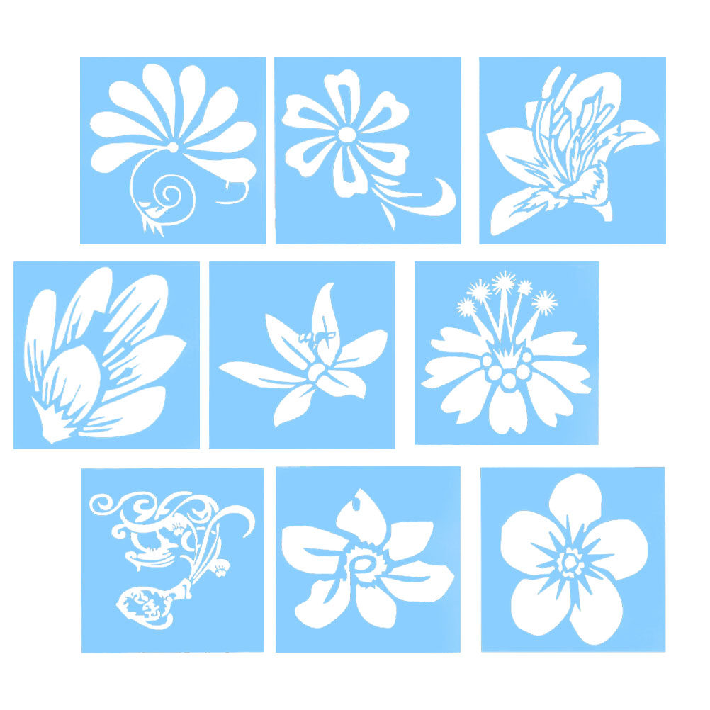 9PCS Baking Tools Drawing Sten - Art Craft Template บทวิจารณ์และราคา