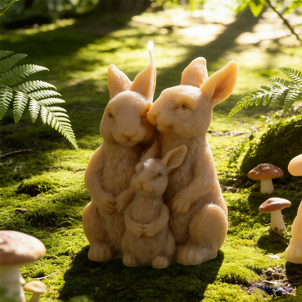 Bunny Family Silicone Candle M - Art Craft Rabbit บทวิจารณ์และราคา