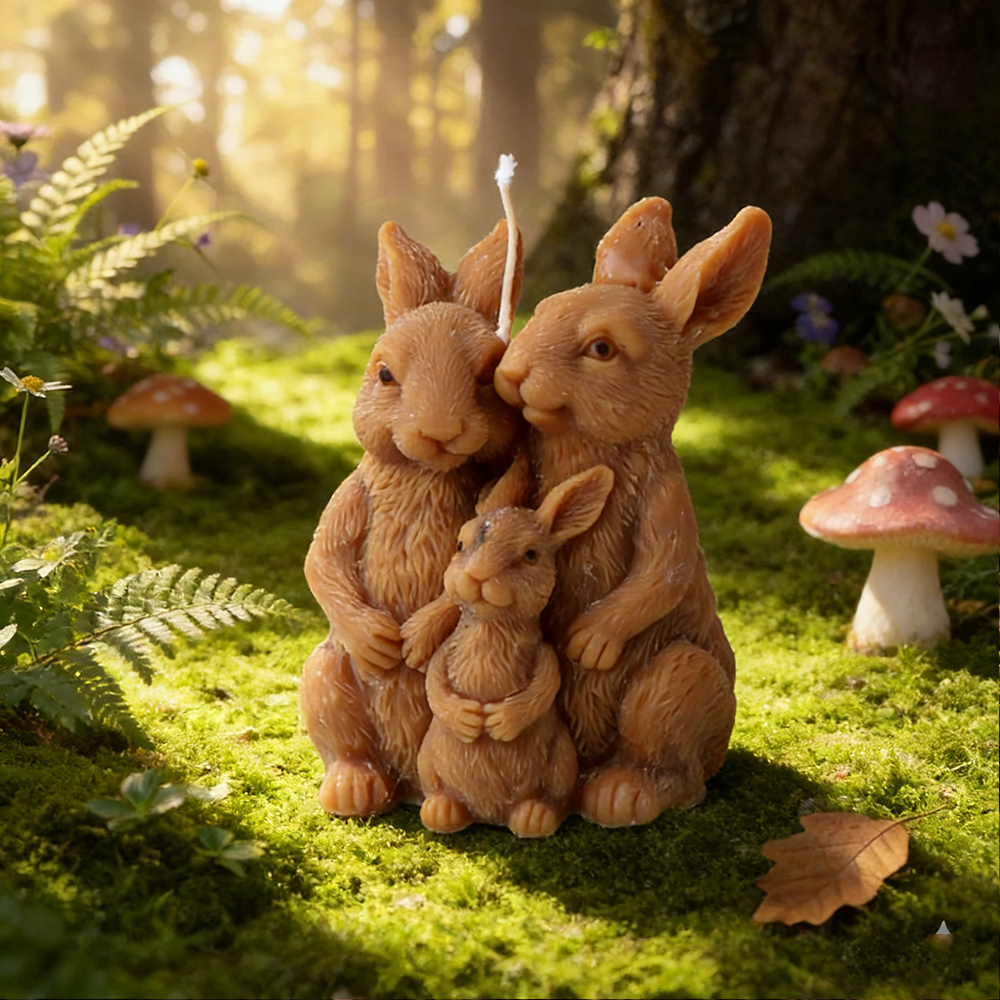 Bunny Family Silicone Candle M - Art Craft Rabbit บทวิจารณ์และราคา
