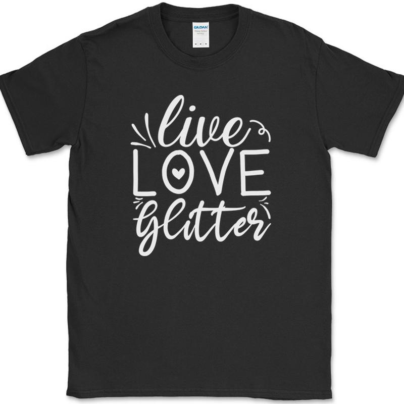 Live Love Glitter T-Shirt Funn - Art Craft Love บทวิจารณ์และราคา