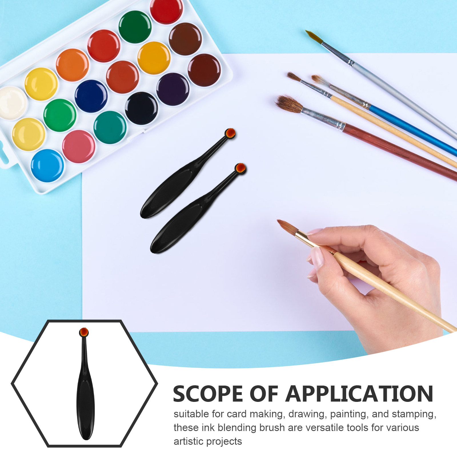 5 Pcs Mini Ink Blending Brush  - Art Craft Blend บทวิจารณ์และราคา