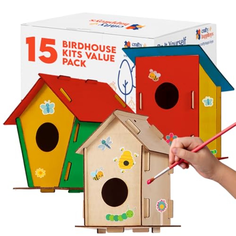 Kit - Unfinished Wood Bird Hou - Art Craft Project บทวิจารณ์และราคา