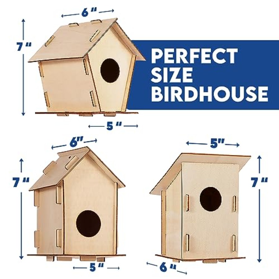 Kit - Unfinished Wood Bird Hou - Art Craft Project บทวิจารณ์และราคา