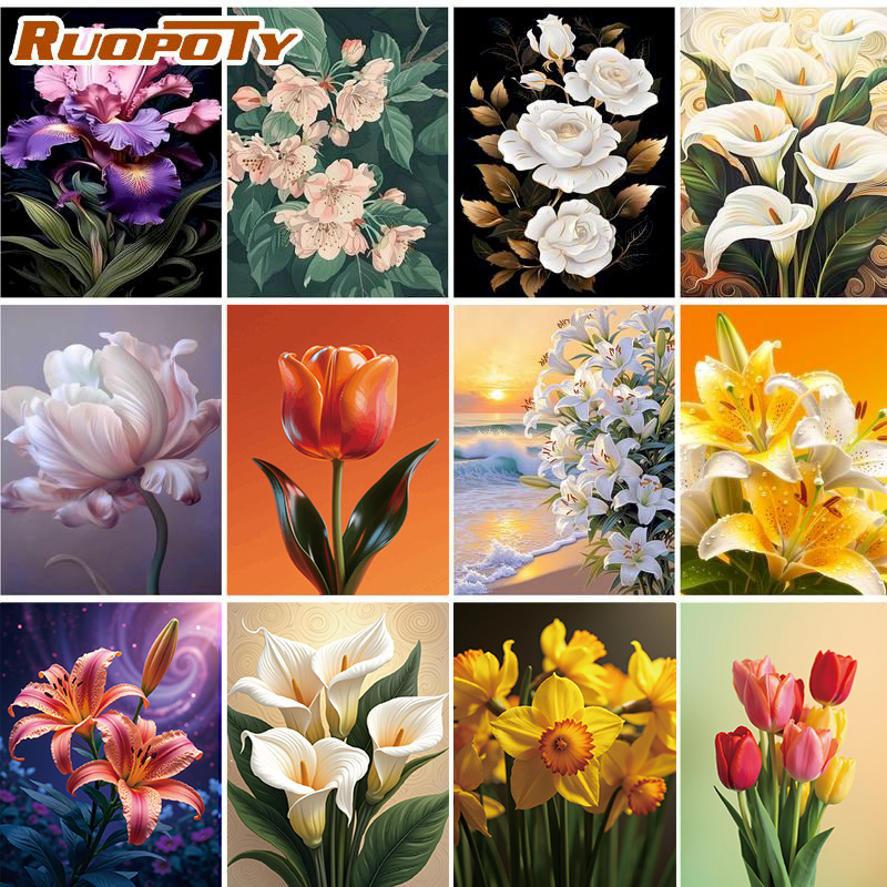 RUOPOTY Flower 5d Diamond Pain - Art Craft Ideas With Paper บทวิจารณ์และราคา