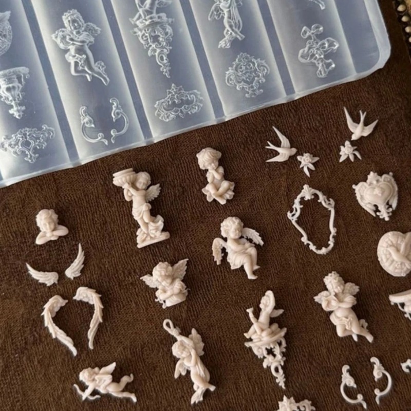 3D Baroque Angel Nail Mold Sil - Art Craft Template บทวิจารณ์และราคา