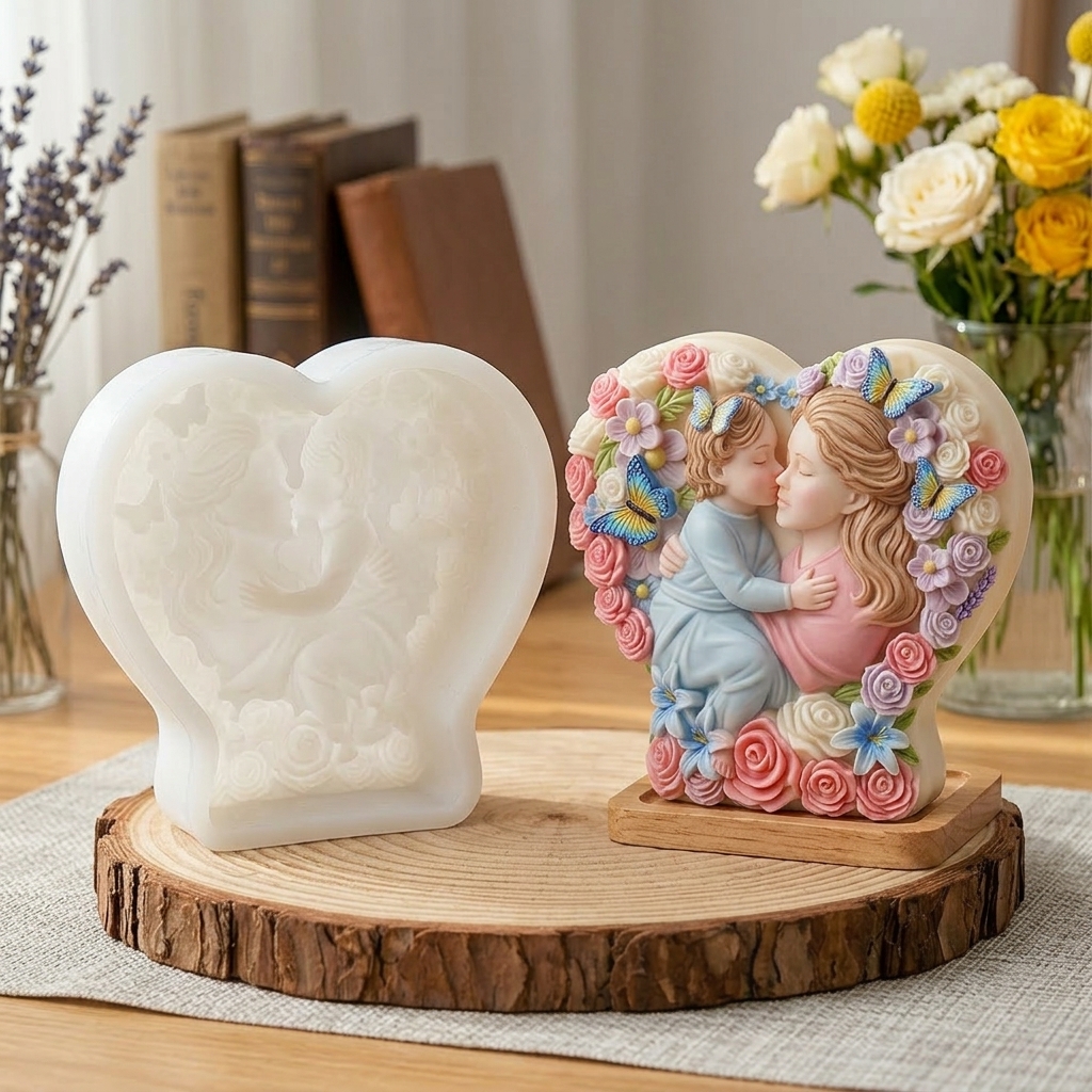 3D Mother Childs Silicone Mold - Art And Craft For Mother'S Day บทวิจารณ์และราคา