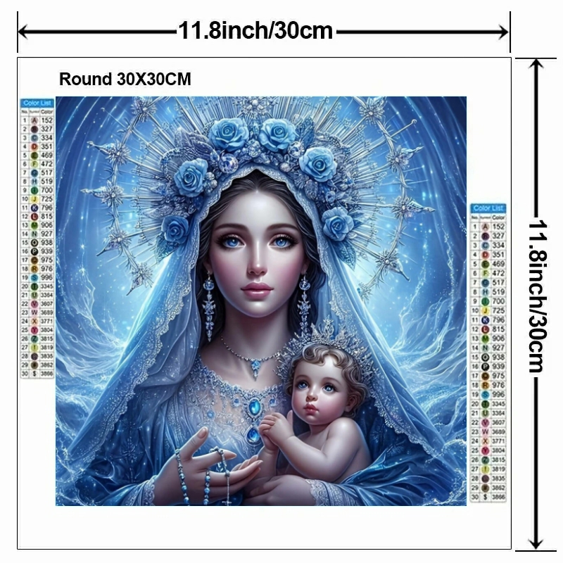 1pc frameless  Mother of Jesus - Art Craft Love บทวิจารณ์และราคา