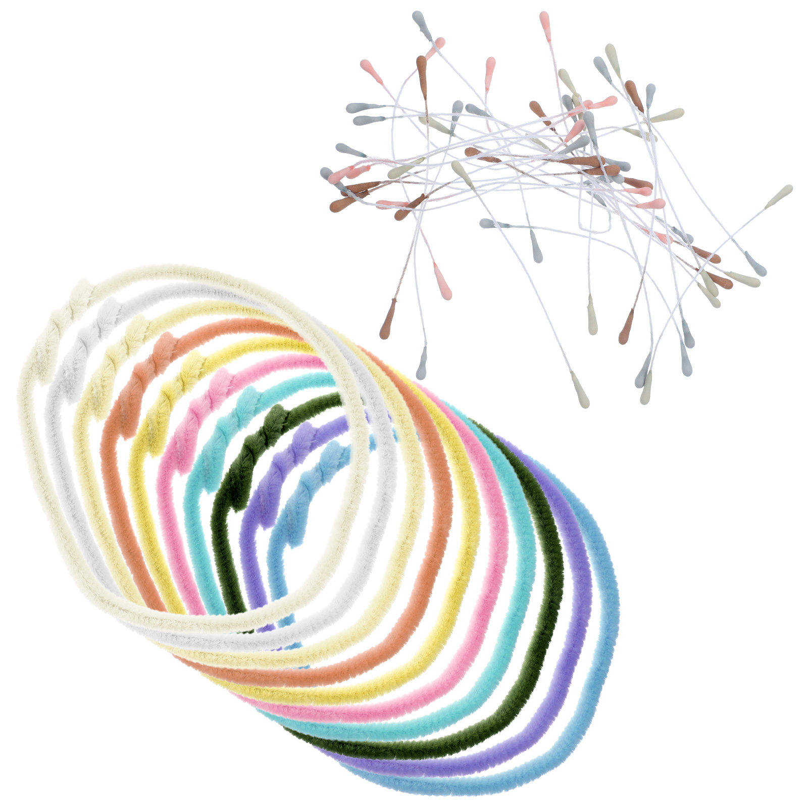 10Pcs Chenille Stems Craft Pip - Art Craft Project บทวิจารณ์และราคา