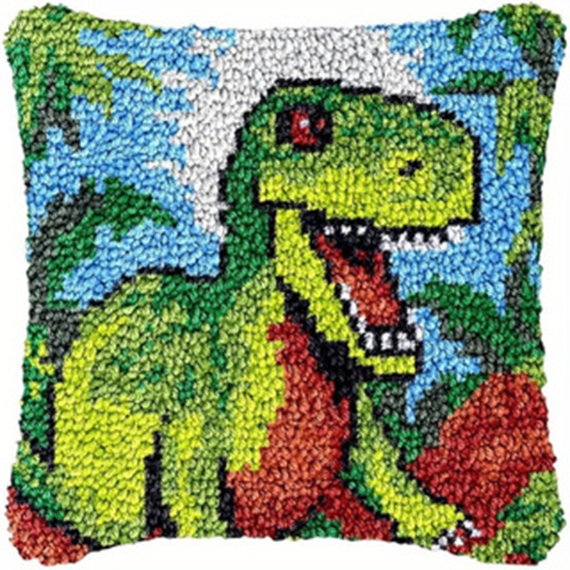 Dinosaur Latch Hook Pillow Kit - Dinosaur And Craft บทวิจารณ์และราคา