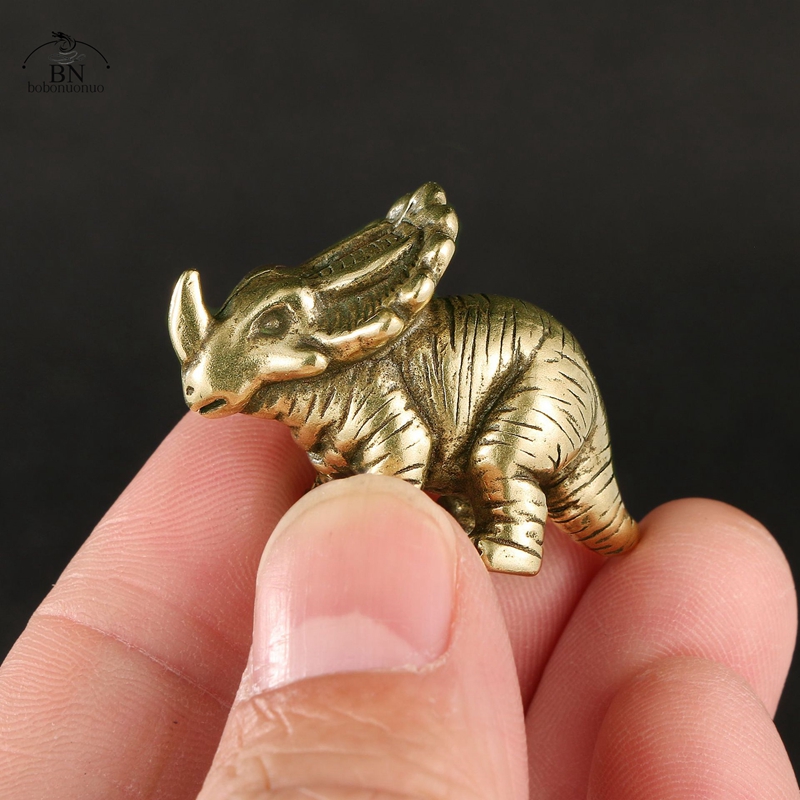 Solid Brass horned dinosaur Ju - Dinosaur And Craft บทวิจารณ์และราคา