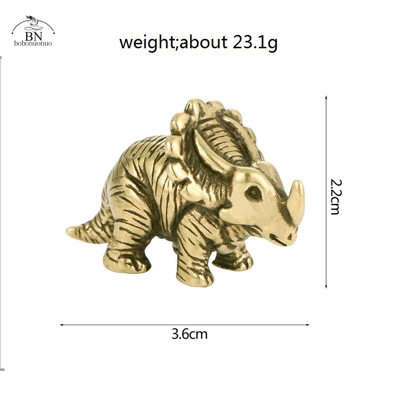Solid Brass horned dinosaur Ju - Dinosaur And Craft บทวิจารณ์และราคา