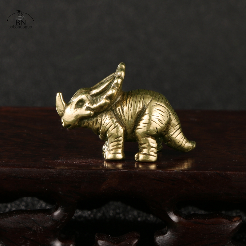 Solid Brass horned dinosaur Ju - Dinosaur And Craft บทวิจารณ์และราคา