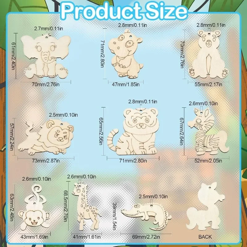 9pcs 9 Styles Zoo Animals Unfi - Art And Craft Zoo Animals บทวิจารณ์และราคา