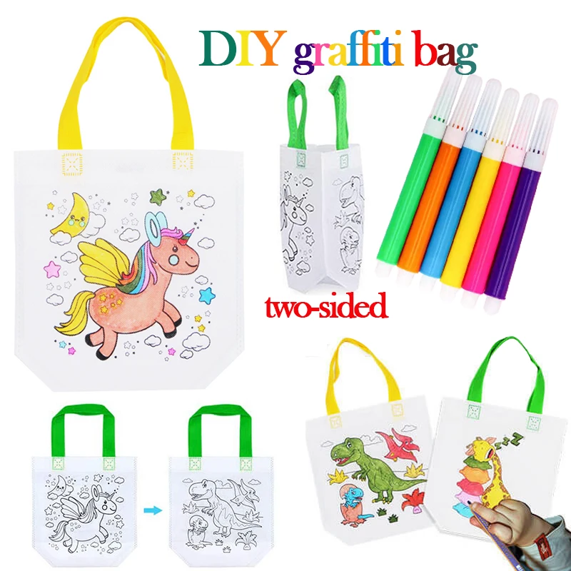 1-10pcs Sets DIY Graffiti Bag  - Art Craft Notebook บทวิจารณ์และราคา