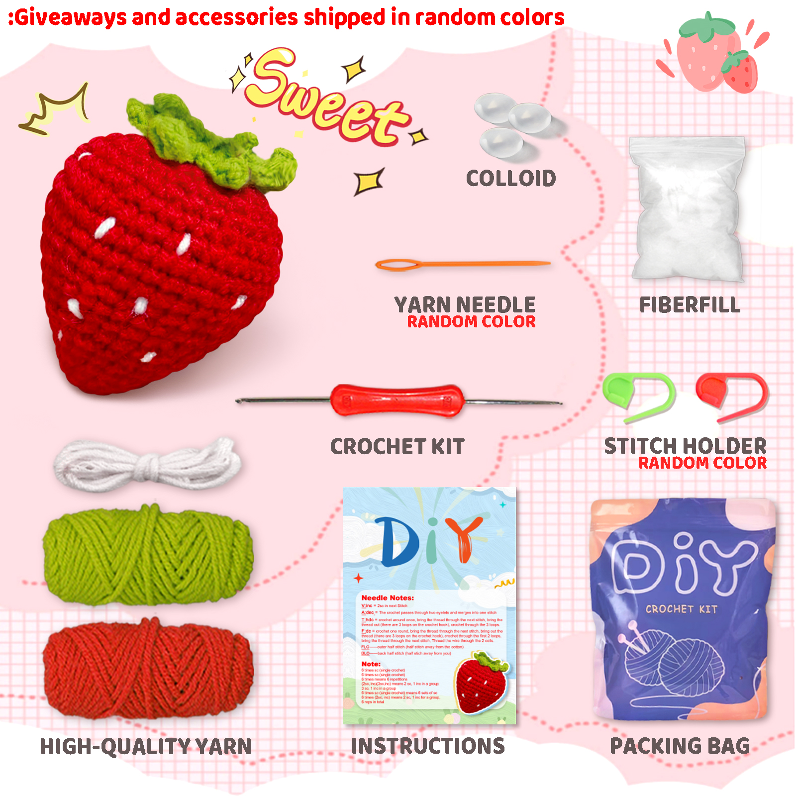 YAMAXIN 1PC Fruit Theme Croche - Art Craft Project บทวิจารณ์และราคา