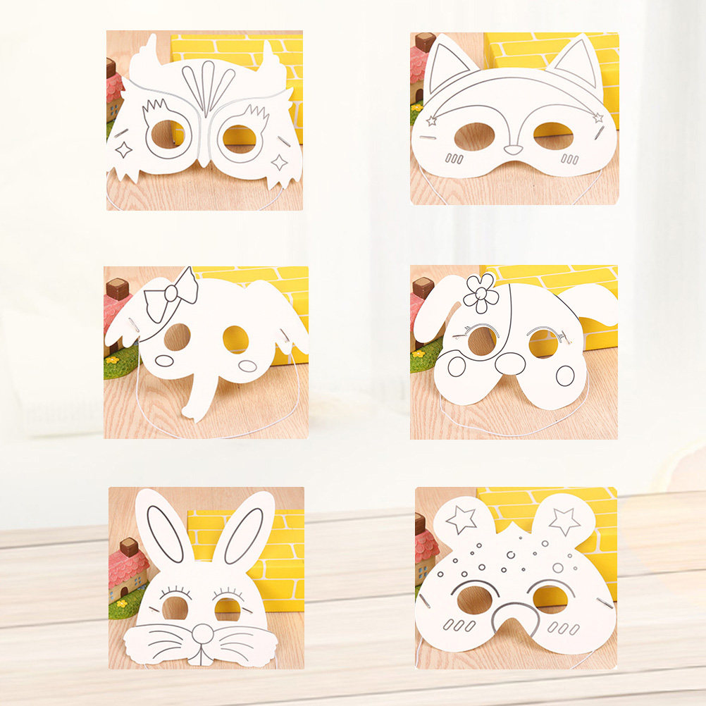 24Pcs Animal Mask Set Blank Pa - Art Craft Rabbit บทวิจารณ์และราคา