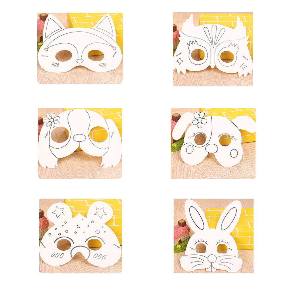 24Pcs Animal Mask Set Blank Pa - Art Craft Rabbit บทวิจารณ์และราคา