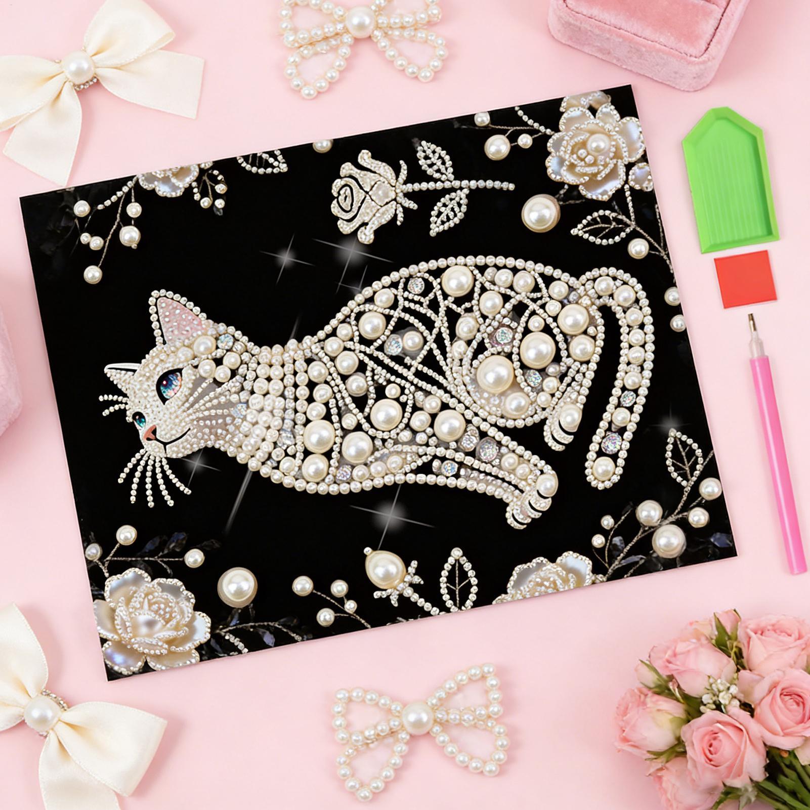 Cat Shape Pearl Painting Kits  - Art And Craft For Mother'S Day บทวิจารณ์และราคา