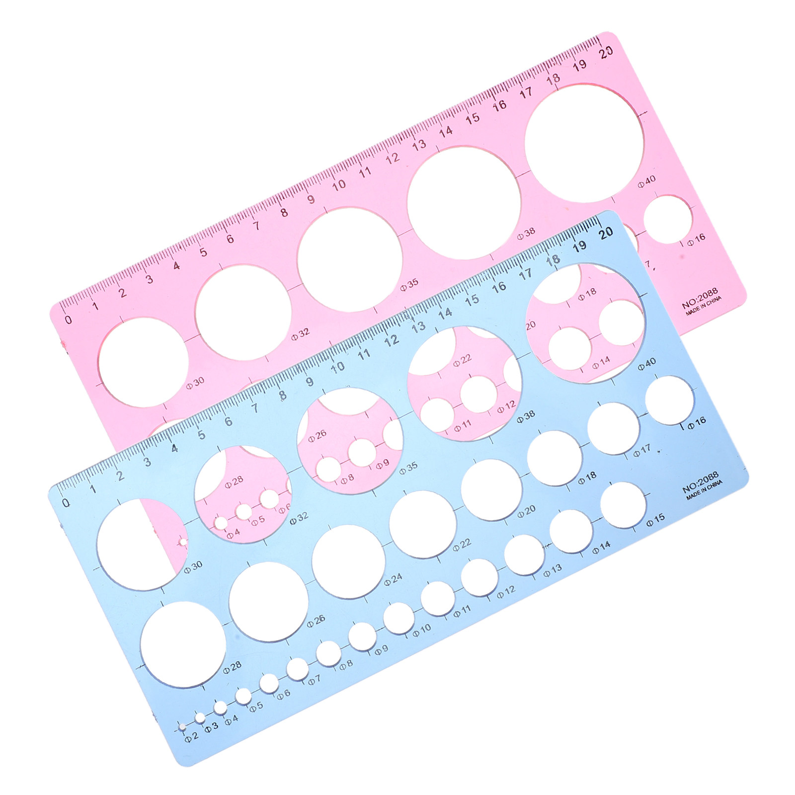 2Pcs Circle Template Ruler Geo - Art Craft Template บทวิจารณ์และราคา
