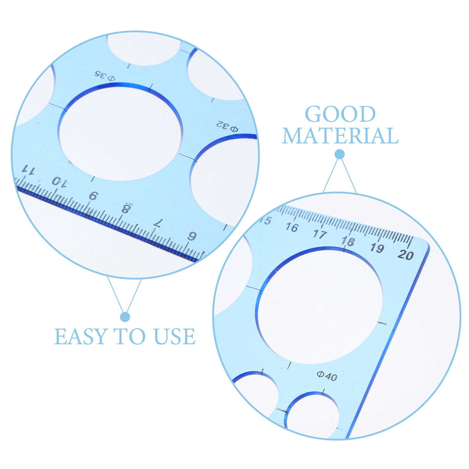 2Pcs Circle Template Ruler Geo - Art Craft Template บทวิจารณ์และราคา