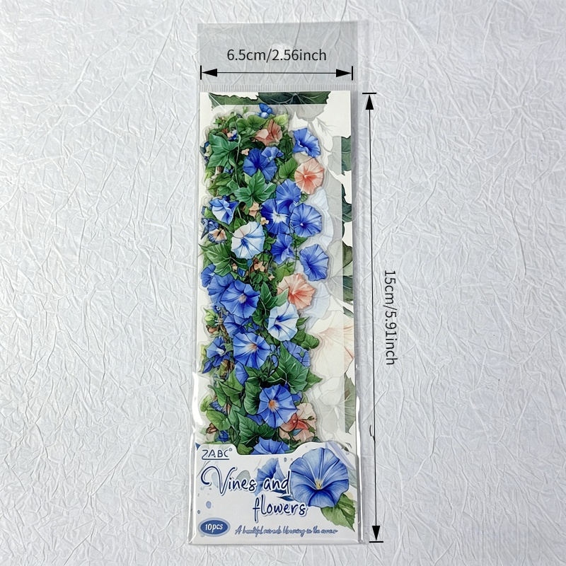 10Pcs PET Floral Trapezoid Sti - Art Craft Notebook บทวิจารณ์และราคา