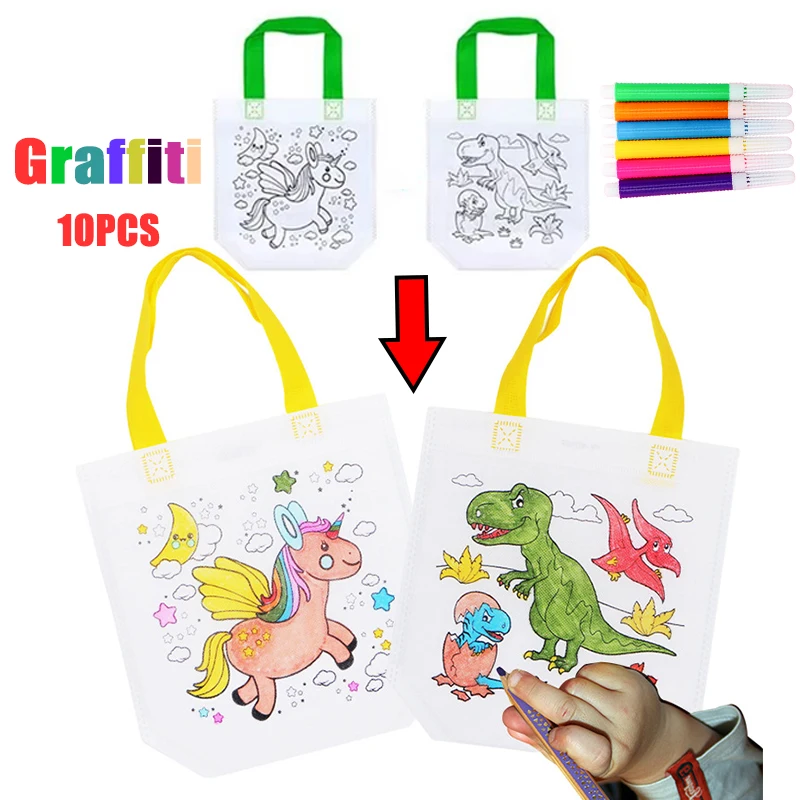 1-10pcs Sets DIY Graffiti Bag  - Art Craft Notebook บทวิจารณ์และราคา